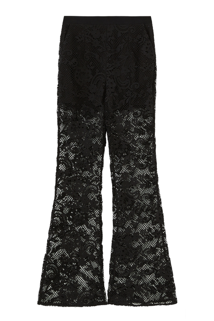 Corded Lace Flared Pants