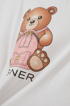 Logo Teddy Print Cotton T-Shirt