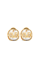  VLogo Signature Metal Earrings With Swarovski® Crystals
