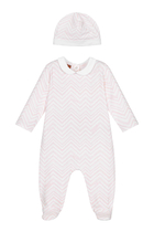 Kids Two-Piece Set with Cotton Jumpsuit and Docker Hat