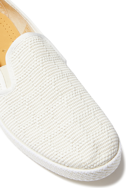 Raffia Ivoire Slip-On Sneakers