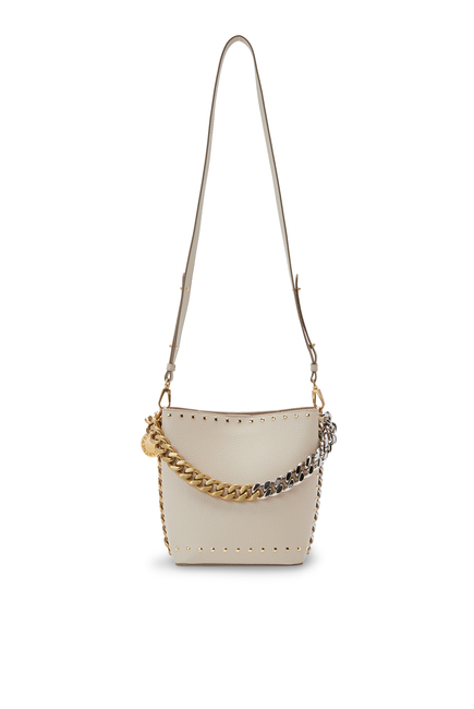 Frayme Studded Grainy Bucket Bag