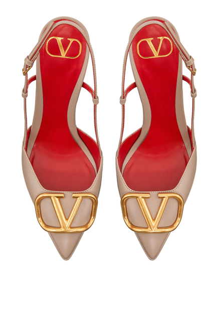 Valentino Garavani VLogo Signature 120 Leather Slingback Pumps