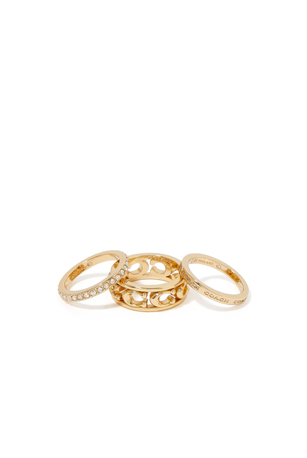 Signature Open Work Ring Set