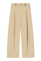 Wallen Wide Leg Cotton Suit Trousers