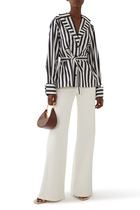 Reveal Belted Striped Shirt