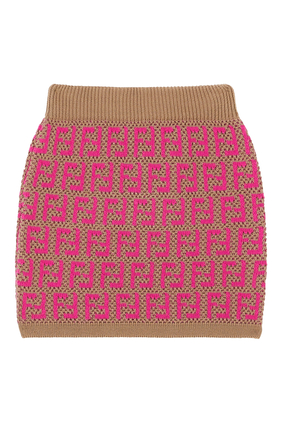 Kids Knitted FF Logo Skirt