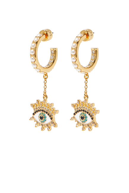 Evil Eye Huggies Earring