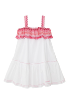 Sleeveless Zig-Zag Frill Dress