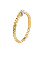 18k Yellow Gold Petit X Diamond Ring