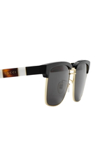 Square Acetate And Metal Sunglasses