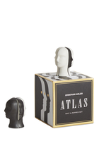 Atlas Salt and Pepper Shakers