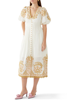 Waverly Embroided Midi Dress