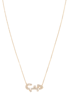 Hobb Large Pendant Necklace, 18k Yellow Gold & Diamonds