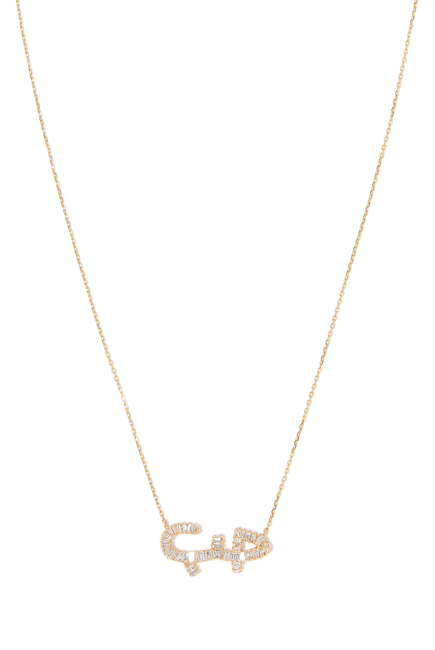 Hobb Large Pendant Necklace, 18k Yellow Gold & Diamonds