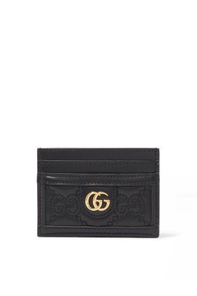GG Card Case With Logo Stitching