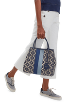 Flower Jacquard Everything Stripe Tote