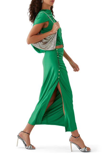 Draped Maxi Skirt