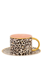 Safari Leopard Teacup and Saucer