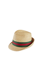 Woven Straw Fedora Hat