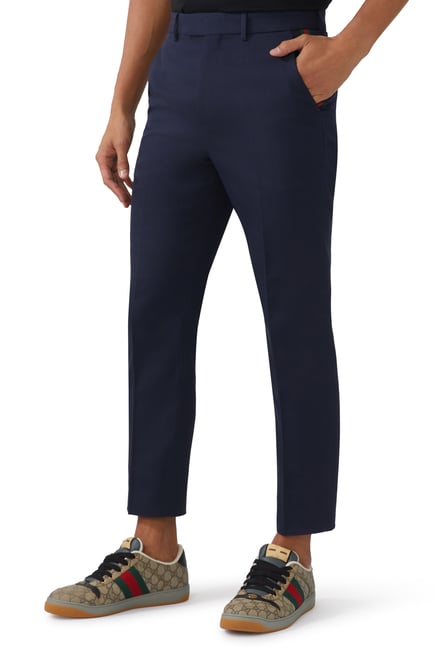 Cotton Ankle Pant with Web