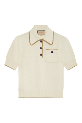 Cotton Lamé Polo Shirt