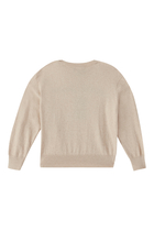 Kids Intarsia Logo Cashmere-Blend Knit Sweater