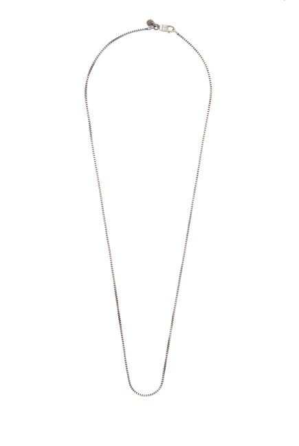 Box Chain Silver Necklace