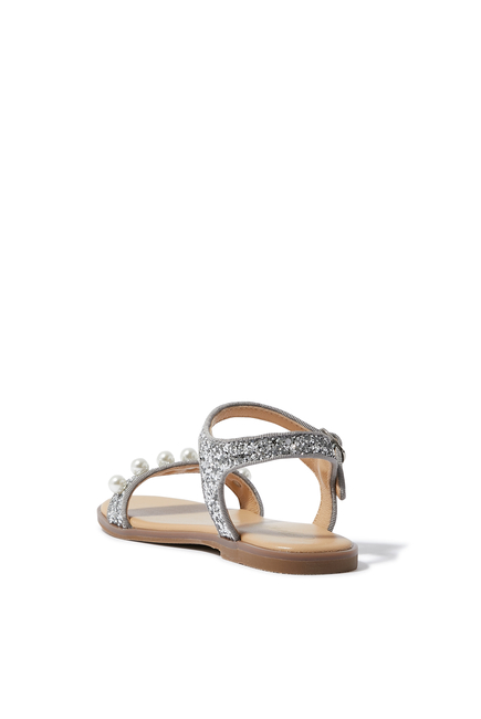 Kids Fleur Glitter Sandals