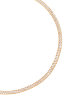 Teagan Tennis Necklace, Vermeil on Sterling Silver & Cubic Zirconia Stones