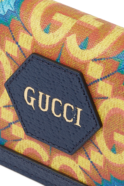 Gucci 100 Card Case Wallet in Jacquard