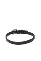 Square G Leather Bracelet