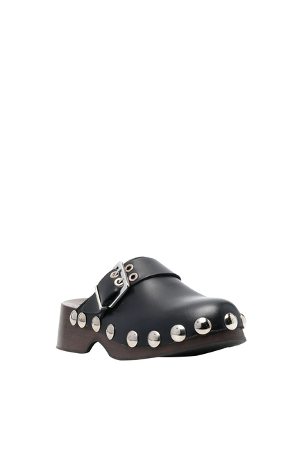 Retro Studded 55 Leather Clogs