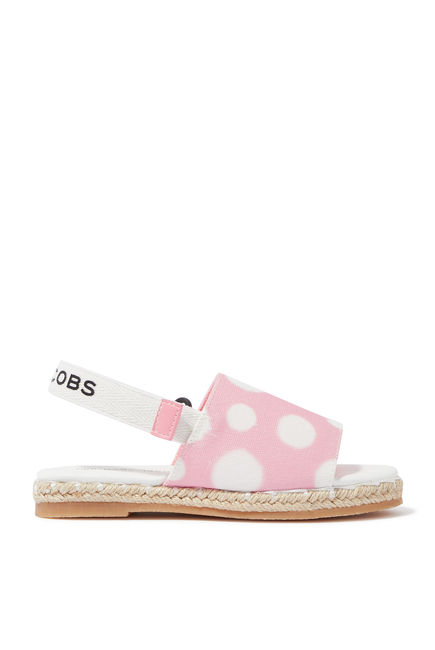 Kids Polka Dot Canvas Sandals