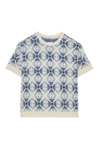 Geometric Print Knit T-Shirt