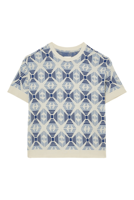 Geometric Print Knit T-Shirt