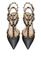 Rock Stud Ankle Straps Pumps