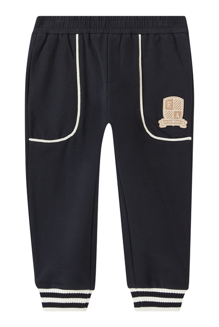 Kids Logo Crest Cotton Sweatpants