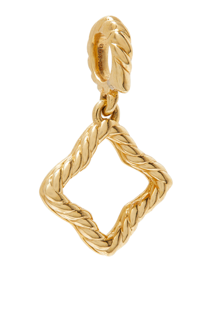 Quatrefoil Amulet in 18K Yellow Gold with Pavé Diamonds