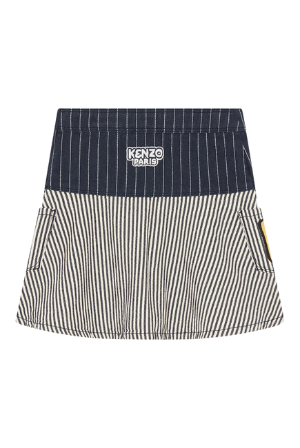 Kids Sailor Striped Denim Skirt