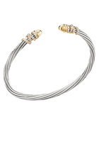 Helena Bracelet, Sterling Silver with 18K Yellow Gold & Diamond