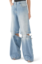 Baggy Cut-out Jeans