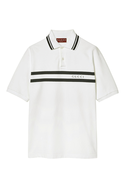 Logo-Print Cotton Polo Shirt