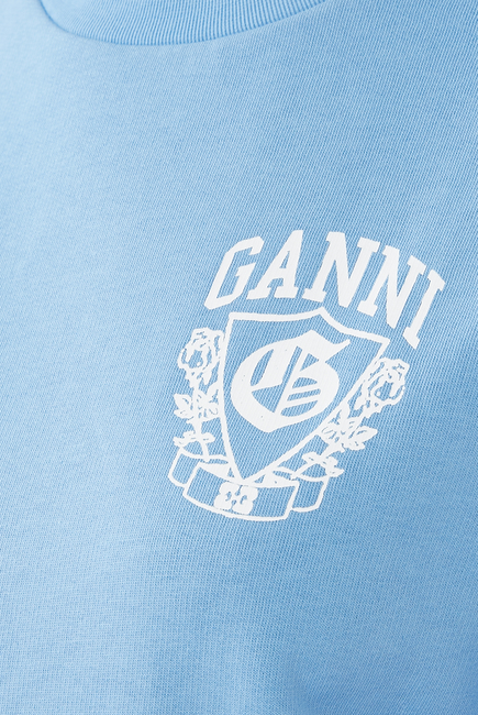 Isoli Ganni Shield Oversized Cotton Sweatshirt