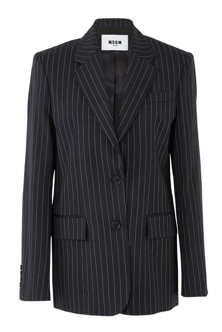 Pinstripe Oversized Blazer