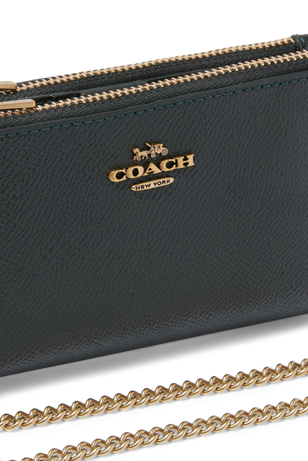 Buy Coach Zip Chain Card Case in Crossgrain Leather for Womens |  Bloomingdale's Kuwait