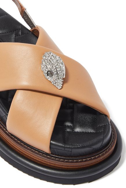 Orson Cross Strap Leather Sandals