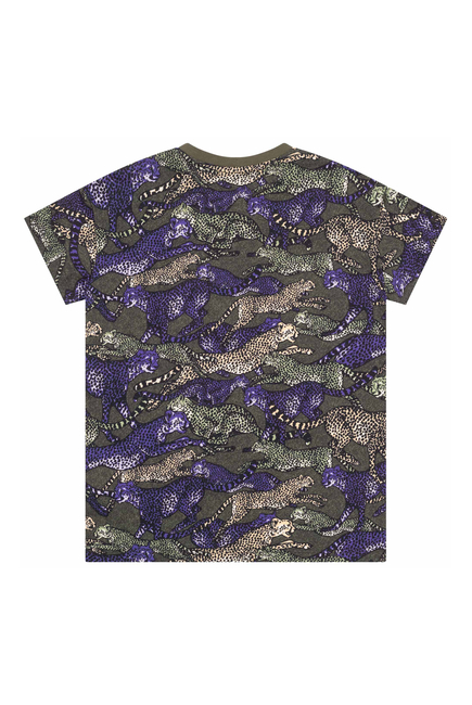 Camouflage Animal Print Cotton T-Shirt
