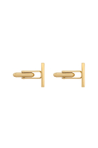 Rectangular Metal Cufflinks, Brass