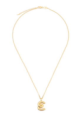 E Initial Pendant Necklace, 18K Gold-Plated Sterling Silver